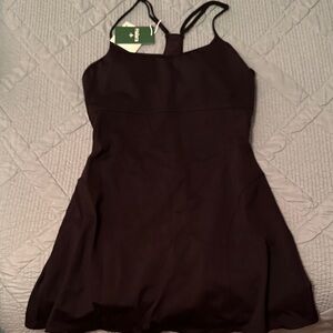 HALARA Black Mini A-Line Dress with Thin Straps